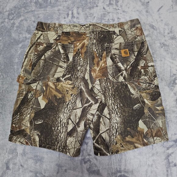 Vintage Carhartt Realtree Camouflage B191 CMO Carpenter Shorts Men's Size 36 - Picture 1 of 10